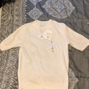 Ribbed Cream shirt sleeve - new
